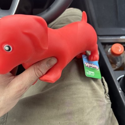 Sunny Days Squeeezy Dachshund Dog - RED- Squishy Fidget Toy - NEW