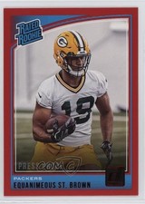 2018 Panini Donruss Rated Rookie Press Proof Red Equanimeous St Brown #343 uu6