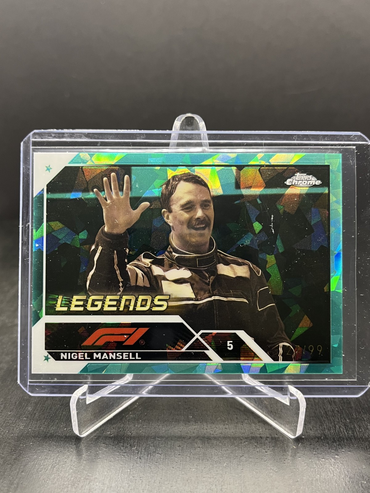 2023 Topps Chrome Sapphire Formula 1 F1 Nigel Mansell Legends Aqua 27/99 #197