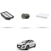 Hoffcar Wartungsset - 3 Filter FüR Hyundai I30 (Gd) 1.4 MPI 74KW Ab 2015