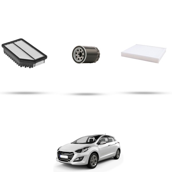 Hoffcar Wartungsset - 3 Filter FüR Hyundai I30 (Gd) 1.4 MPI 74KW Ab 2015-image
