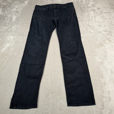 Mott & Bow Jeans Mens 36x34 Blue Slim Tapered Mid Rise Stretch Denim Dark Wash