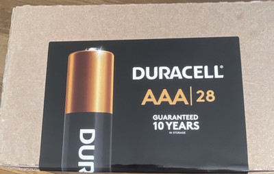 Duracell AAA Alkaline Batteries 28-Pack 1.5V 1200mAh Guaranteed 10 Years