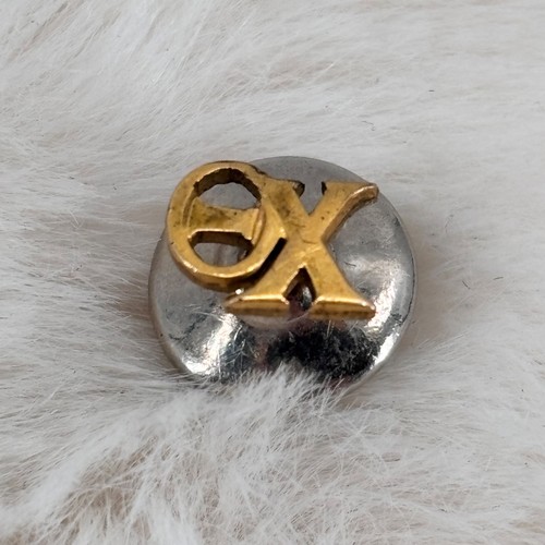 Vtg Theta Chi Gold Tone Greek Letters Lapel Pin