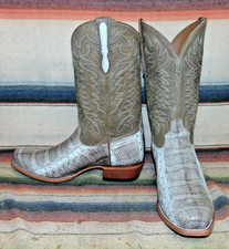 Mens Rujo The Beck Silver Way Water Snakeskin Cowboy Boots 12 EE  New in Box