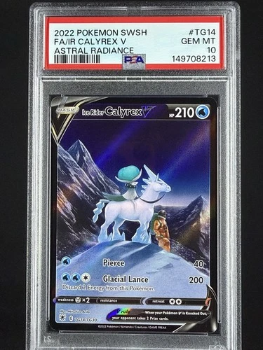 2022 Astral Radiance Full Art IR Trainer Gallery Ice Rider Calyrex V TG14 PSA 10