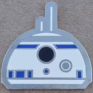 Cache Droid Astromech Geocoin - Shiny Nickel - Activated & Adoptable - TB7VDG1