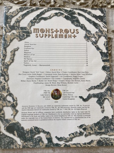 TSR Planescape Planes of Chaos - nur monströses Ergänzungsbuch * XLNT! - Bild 2 von 5