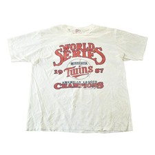 Vintage 1987 Minnesota Twins MLB Graphic T-Shirt Men's Large