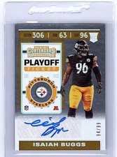 2019 Panini Contenders ISAIAH BUGGS Auto #/99 Playoff Ticket Rookie RC Steelers