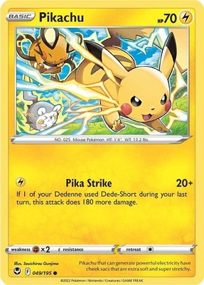 Pokemon Pikachu 049/195 SWSH12: Silver Tempest