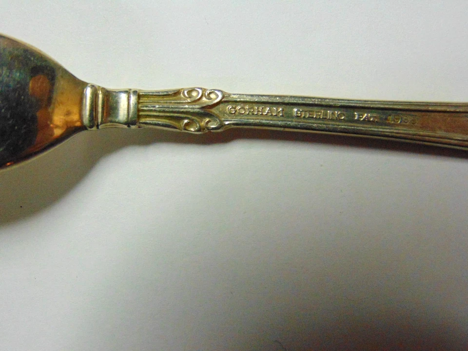 Gorham Sterling Silver 925 Flatware Set 5 Five Piece Vintage Nocturn Monogram H - Image 2 of 4