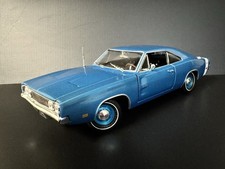 1969 Dodge Charger 500 Light Blue Poly Ertl American Muscle 1/18 HTF !