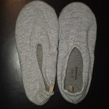 Bombas Gripper Slippers Light Blue Marl Knit House Shoes Size 7-8 Mens Womens