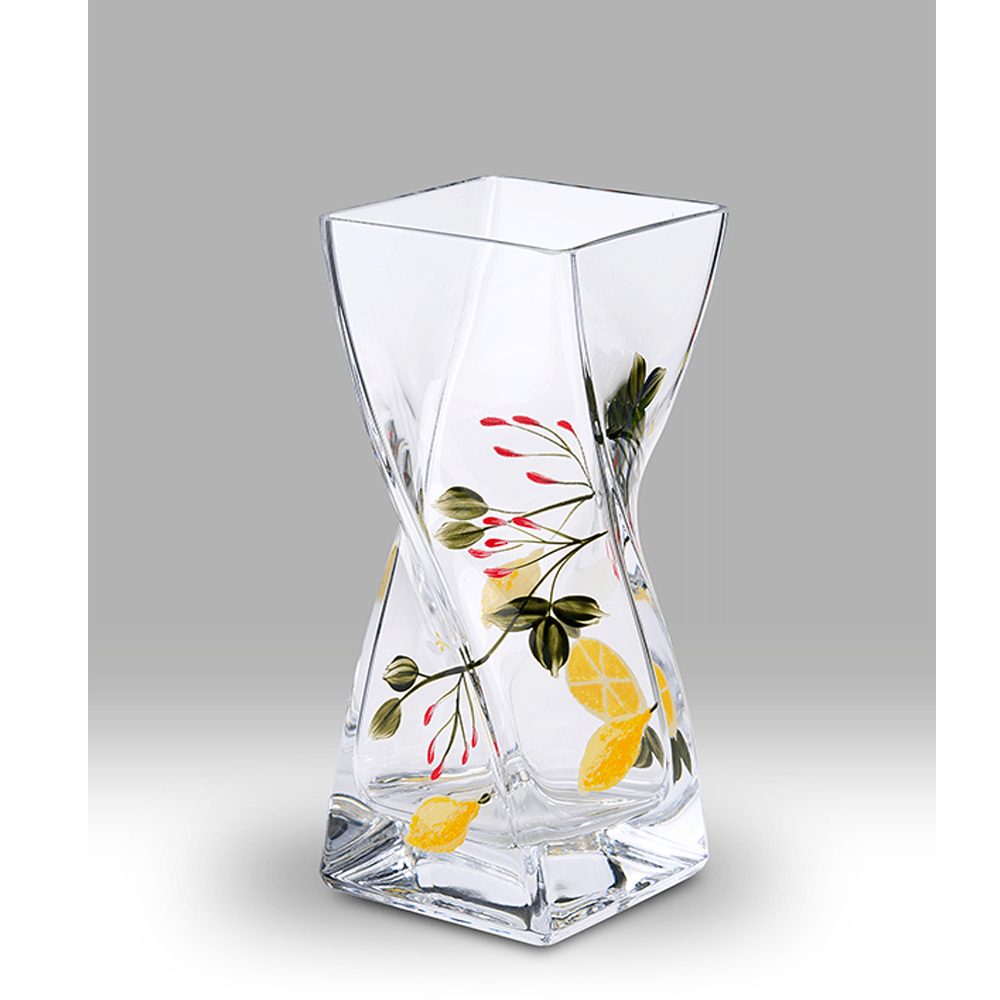 Nobile Glassware Lemon Grove Twist Glass Vase - 20cm 2284 22