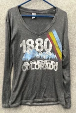 Techstyles Sportwear Mens Gray T-Shirt Size XL 1880 Aspen Colorado