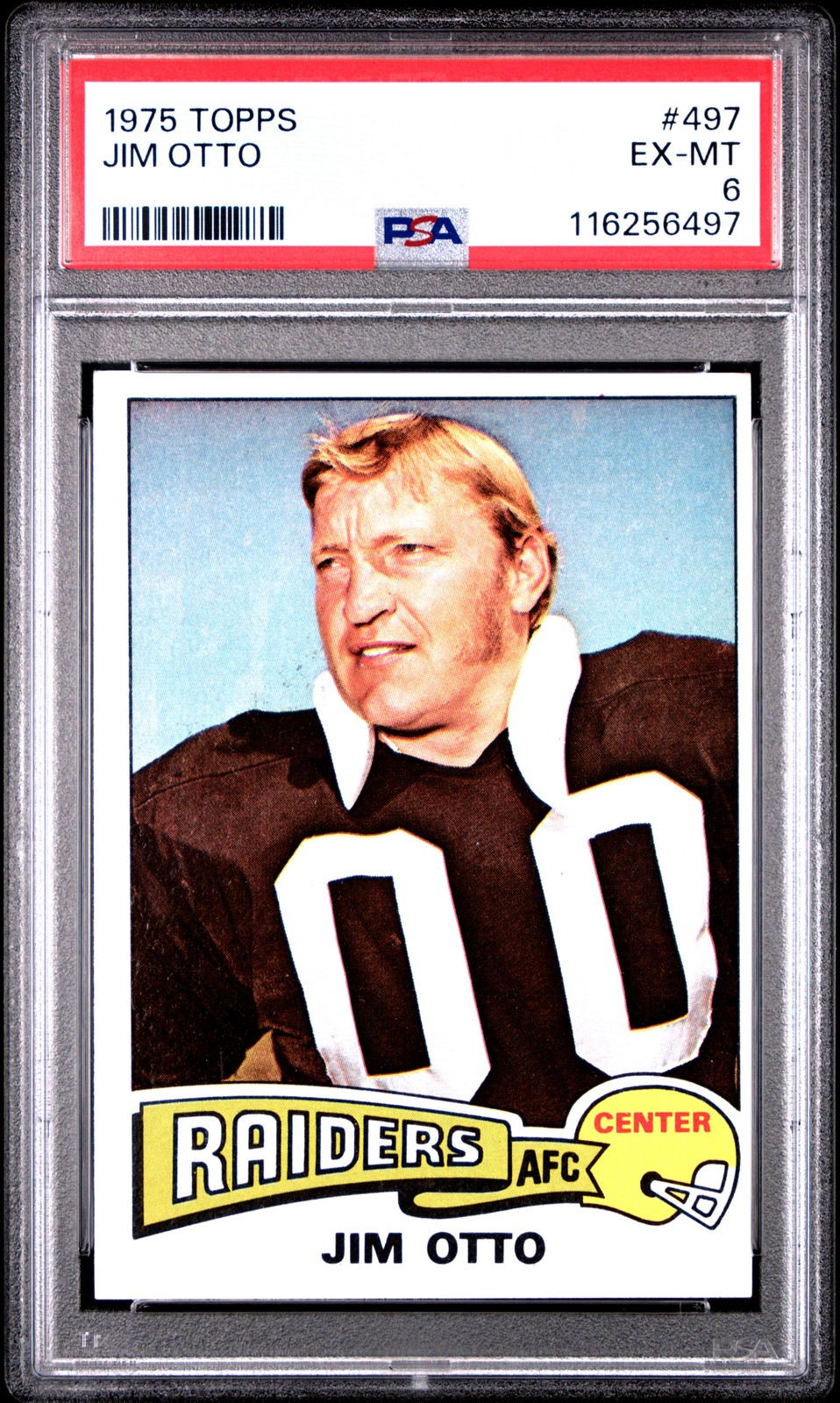 1975 TOPPS #497 JIM OTTO PSA 6