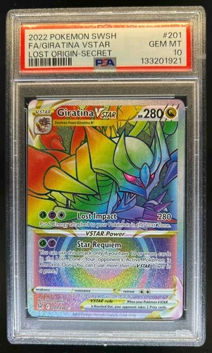 2022 Pokemon SWSH Lost Origin Giratina VST #201/196 PSA 10