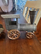 Michael Bonne Vintage Tin Train Americana Farmhouse Decor Rare one of a kind 