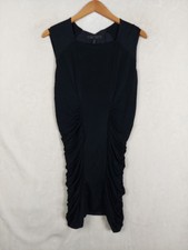 BCBG MAXAZRIA Body Con Dress Womens Medium Black Jersey Cocktail Party Holiday