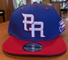 Puerto Rico Blue Hat Cap Gorra World Baseball Classic PR WBC flag Red Bill New