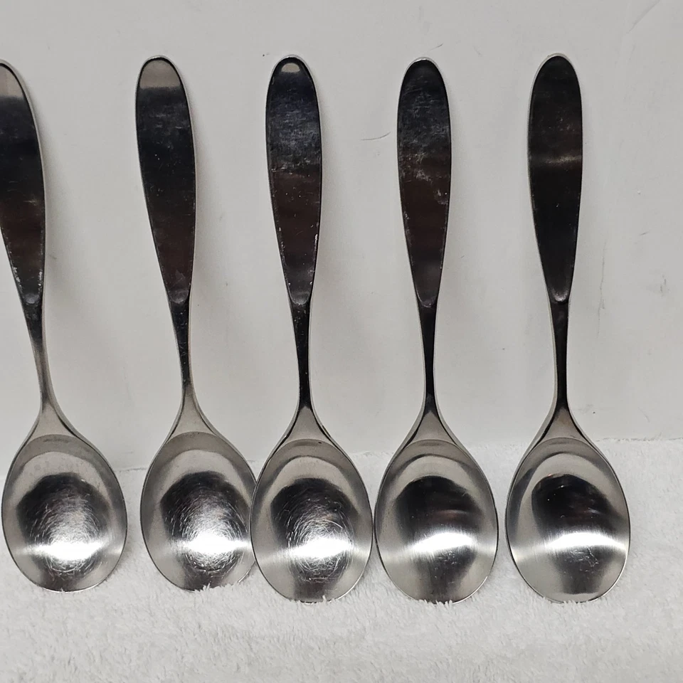 Lote de 5 cucharas soperas de acero inoxidable Lauffer 18/8 hechas en Japón Foto 3 de 4