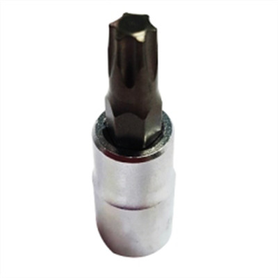 VIM Tools T15 TORX, Gun Metal Gray Bit, Satin Chrome 1/4 Inch Square Drive Bit H