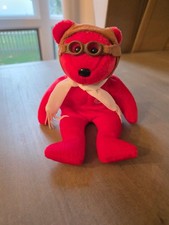 TY Beanie Baby - BEARON the Bear (Red Version) 100 Year Flight Collectible