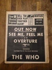 NME New Musical Express The Who Cover 17/10/1970