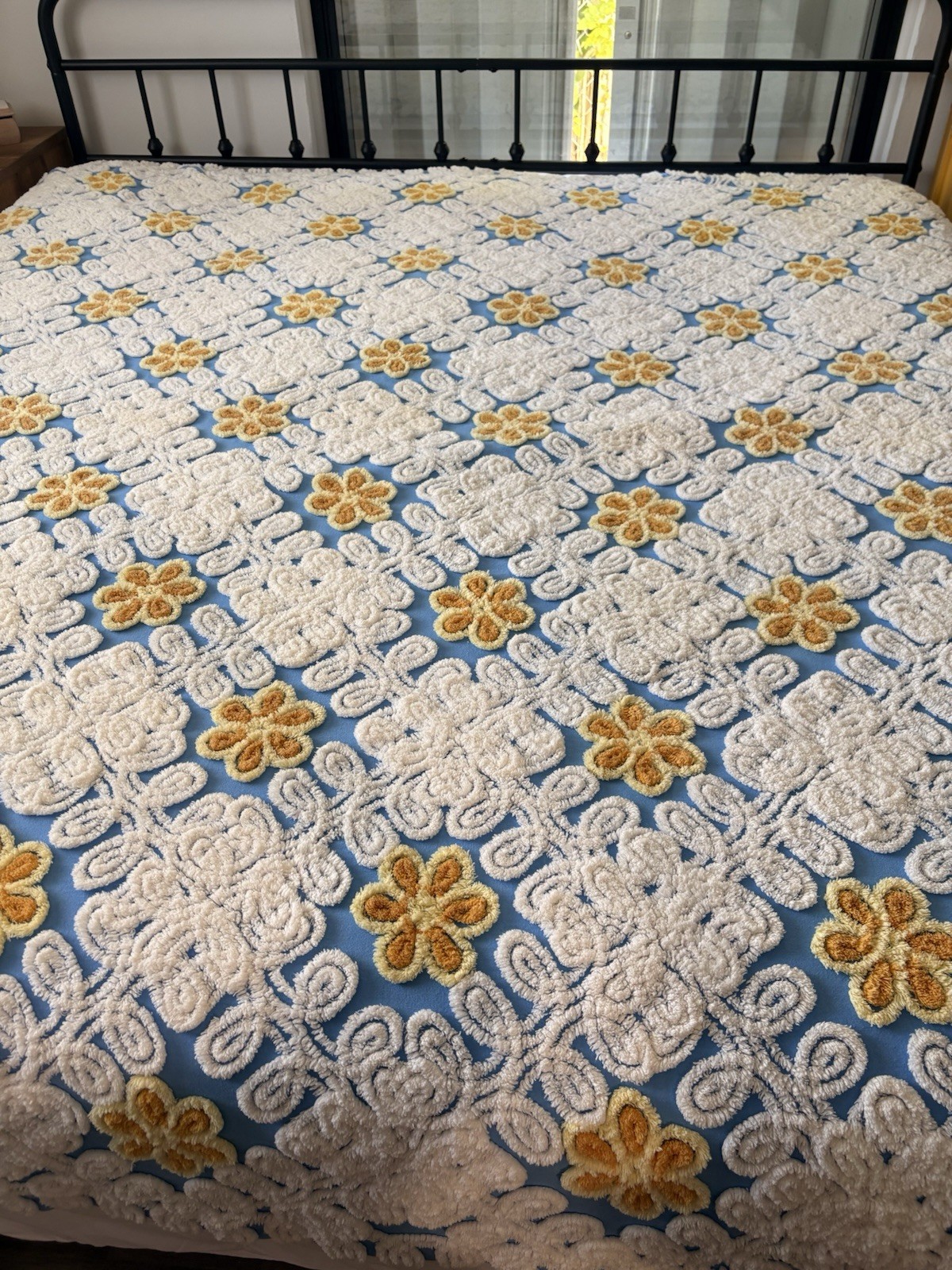 King Size Vintage Chenille Bedspread