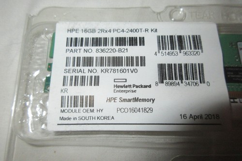 HPE 16GB 2Rx4 PC4-2400T-R Kit, part no 836220-B21 hewlett packard server ram - Afbeelding 5 van 5