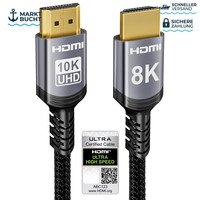 Hdmi 2.1 Kabel 1M 48Gbps High Speed 10K 8K 4K FüR Fernseher Monitor Gaming