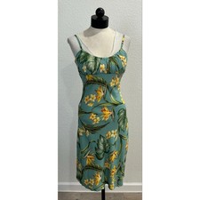 Vintage Aloha Hut Women's Dress Size XS/Small Floral Hawaiian Summer Beach Midi