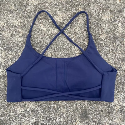 Sexy Weiche Fitness Sport-Bh Spaghetti Strap Kreuz Zurück Hohl Frauen Top Enge G