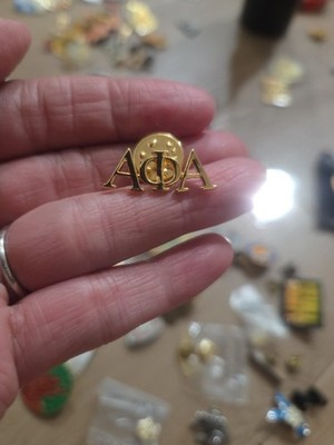 Gold Tone Alpha Phi Alpha Fraternity Small Pin