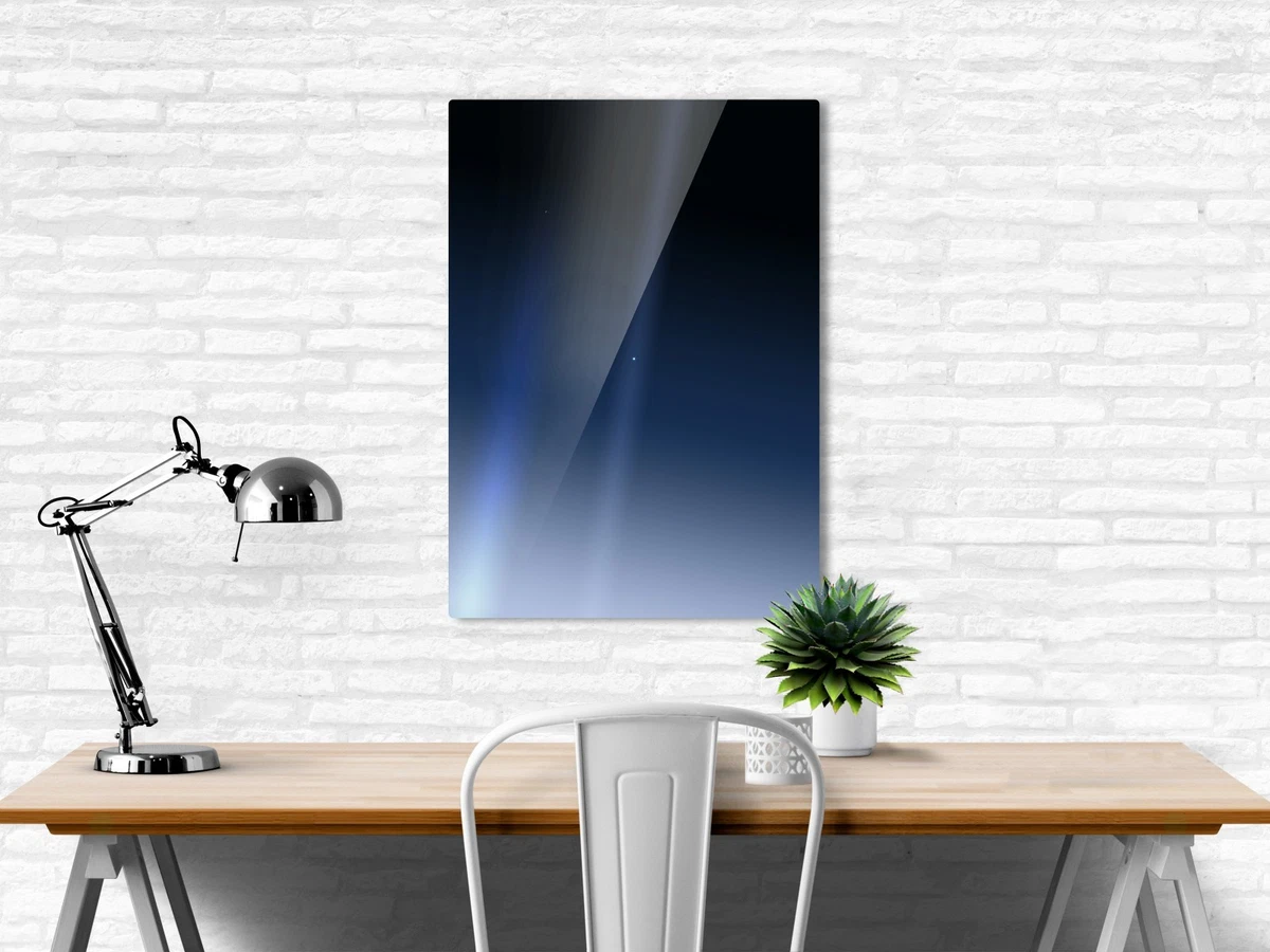 Hellblaue Punkte Metalldruck — NASA Voyager 1 Wissenschaft Poster, Weltraum Vektor Kunst Wand