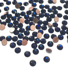 Dark Indigo 288 blue Swarovski 2078 / 2038 Crystal Flatbacks HOTFIX iron-on