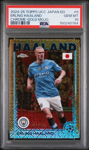 2024-25 TOPPS UEFA CLUB COMPETITIONS JAPAN EDITION #9 ERLING HAALAND 1/50 PSA 10