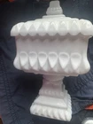 Vintage White Milk Glass Lidded Wedding Cake Or Candy Dish