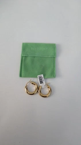 HEY HARPER Phi Phi Hoop Earrings 14K Plated Gold