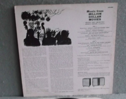 FIEDLER BOSTON POPS MUSIC FROM MILLION DOLLAR MOVIES 1960 RCA Lp Film Score - Picture 7 of 7