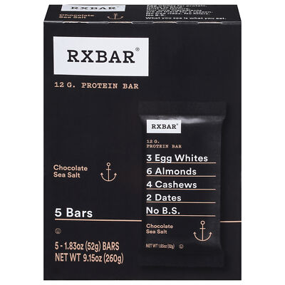 RXBAR Bar Chocolate Sea Salt 5pk 5pk Pack of 6