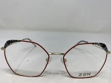 Zen Eyeglasses Frame 210112 05 54-17-142 Red/Gold Full Rim PE40
