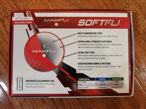 MAXFLI STRAIGHTFLI MATTE GREEN, BLUE, RED GOLF BALLS 3 DOZEN BRAND NEW - Picture 7 of 7