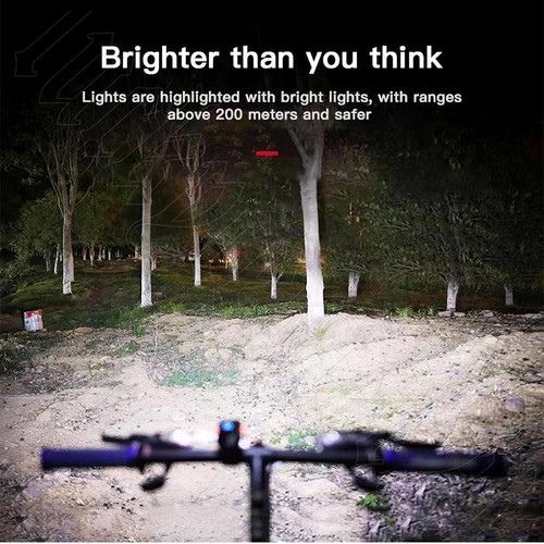 LED Rechargeable Bike Light Set Waterproof Headlight Front Rear Bicycle Lights - Picture 5 of 12