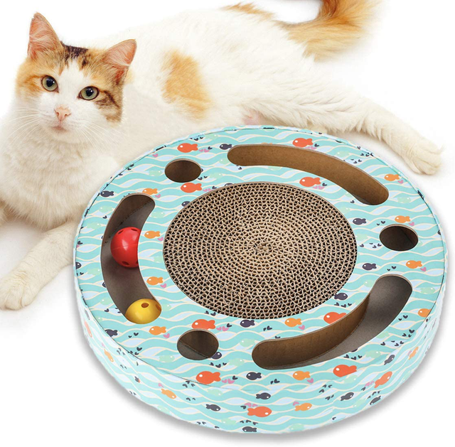 Cat Scratcher Interactive Toys Kitten Interactive Track Balls and