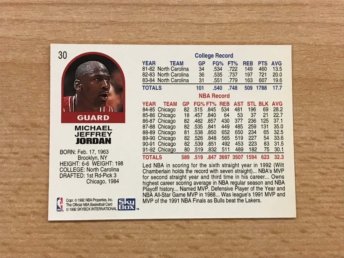Michael  Jordan　30枚セット!!! 1992 NBA Hoops Skybox MICHAEL JORDAN #30 PSA 10 Gem Mint | eBay