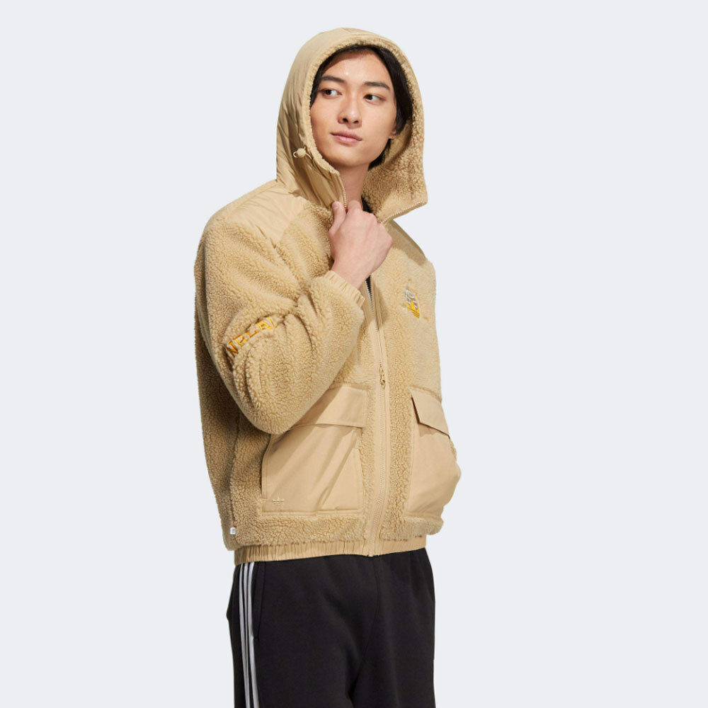 Adidas Original Mens MC SHERPA FLEECE JACKET HS2006 BEIGE S-2XL
