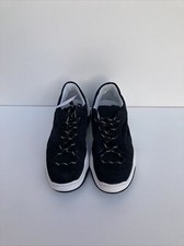 Soho Grit Black Suede Leather Trainers Shoes Size UK 6  EUR 40  Made Italy New