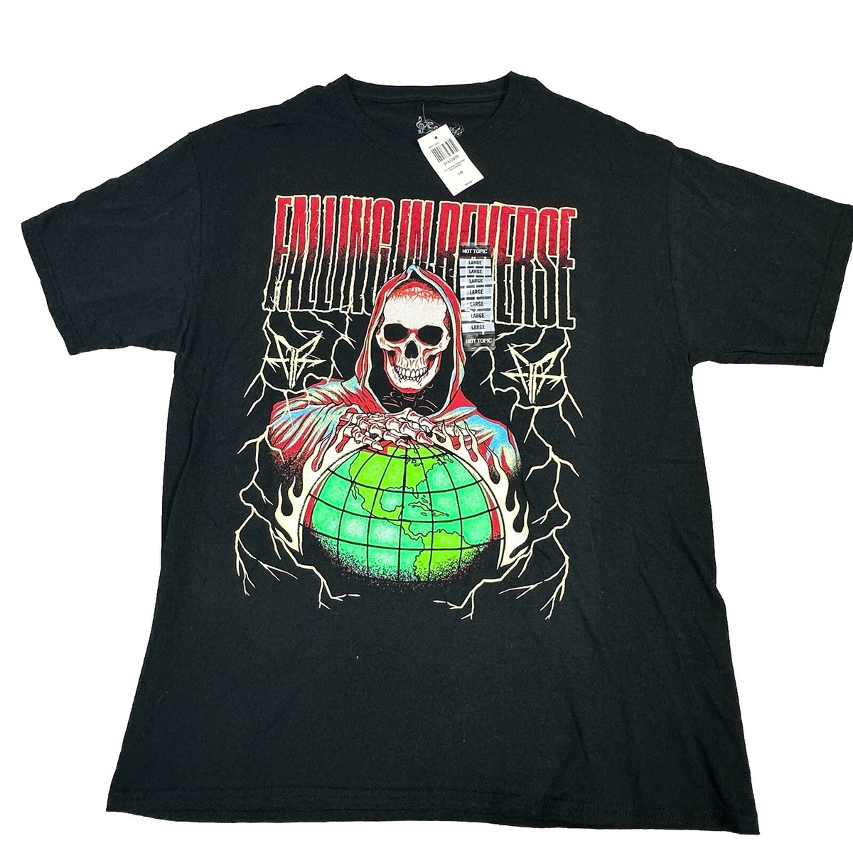 Falling in Reverse Large Reaper World T-Shirt Rock Me Apparel Tee
